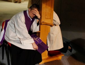 What the priest looks like after I'm done talking.
